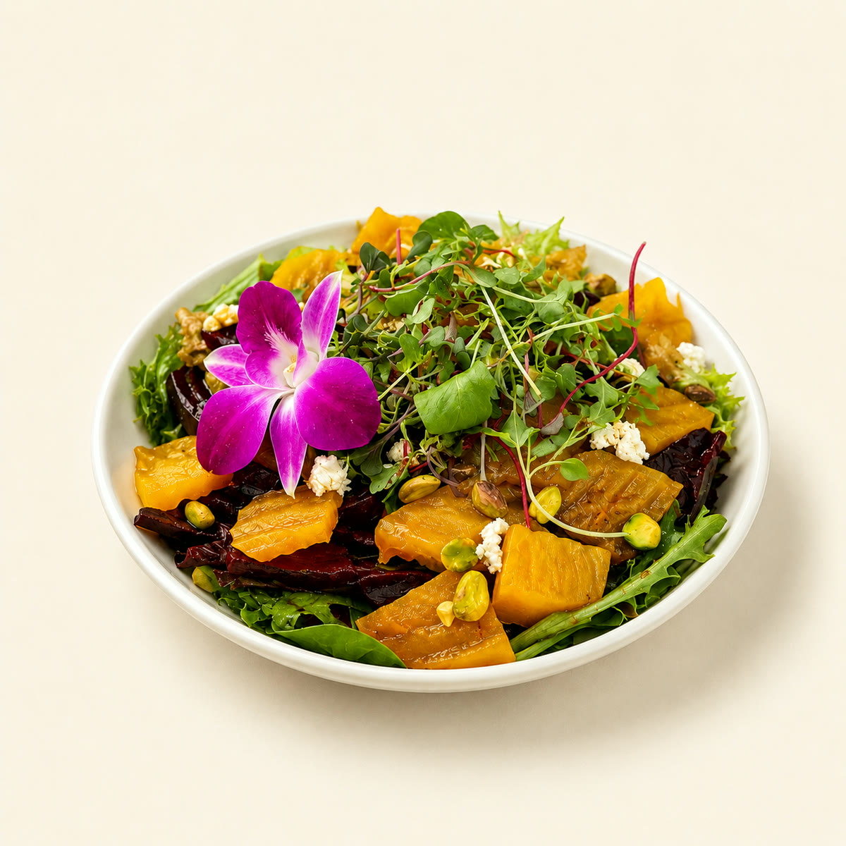 Premium — golden beet & pistachio salad